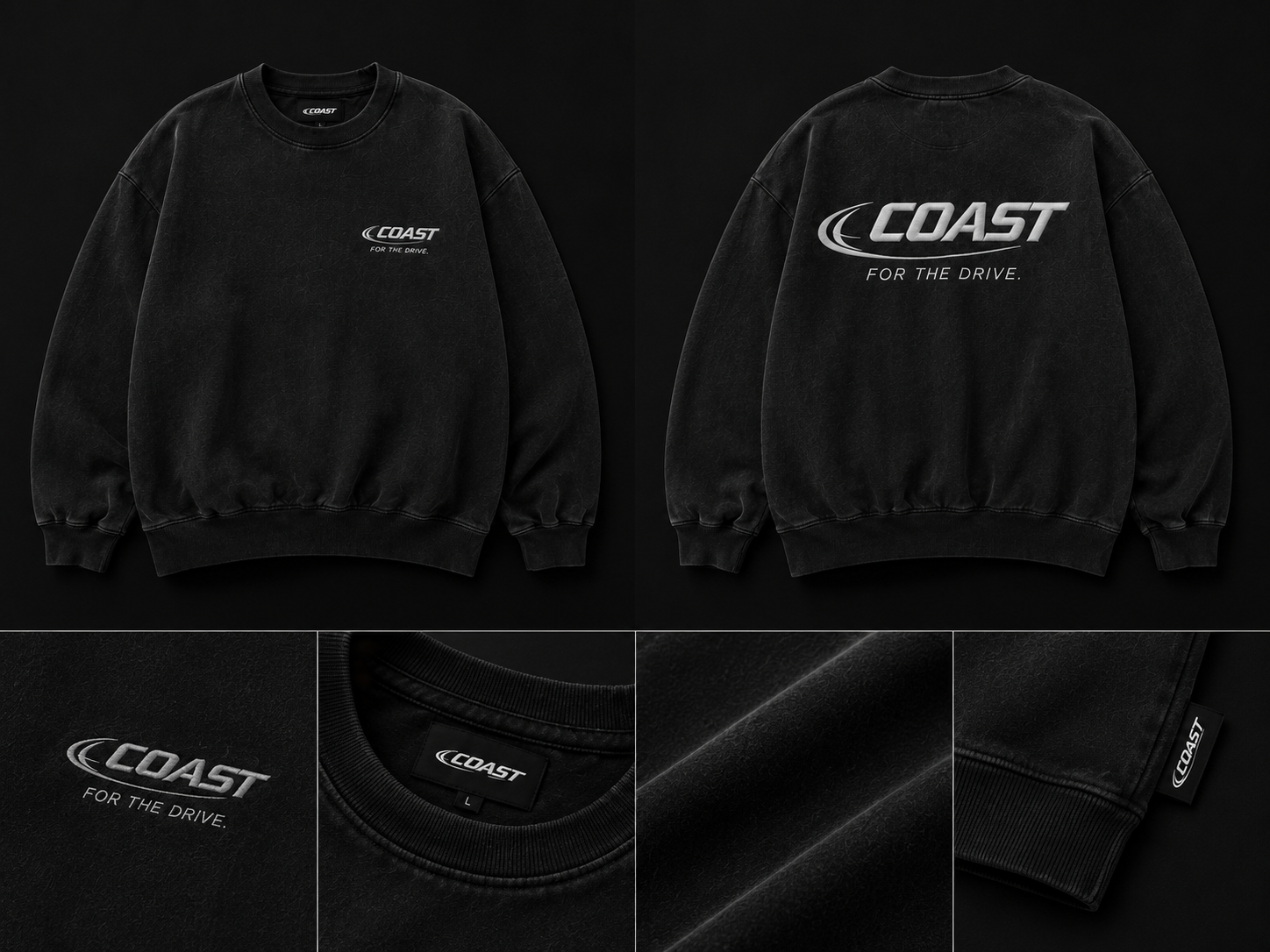 COAST Crewneck - Vintage Black